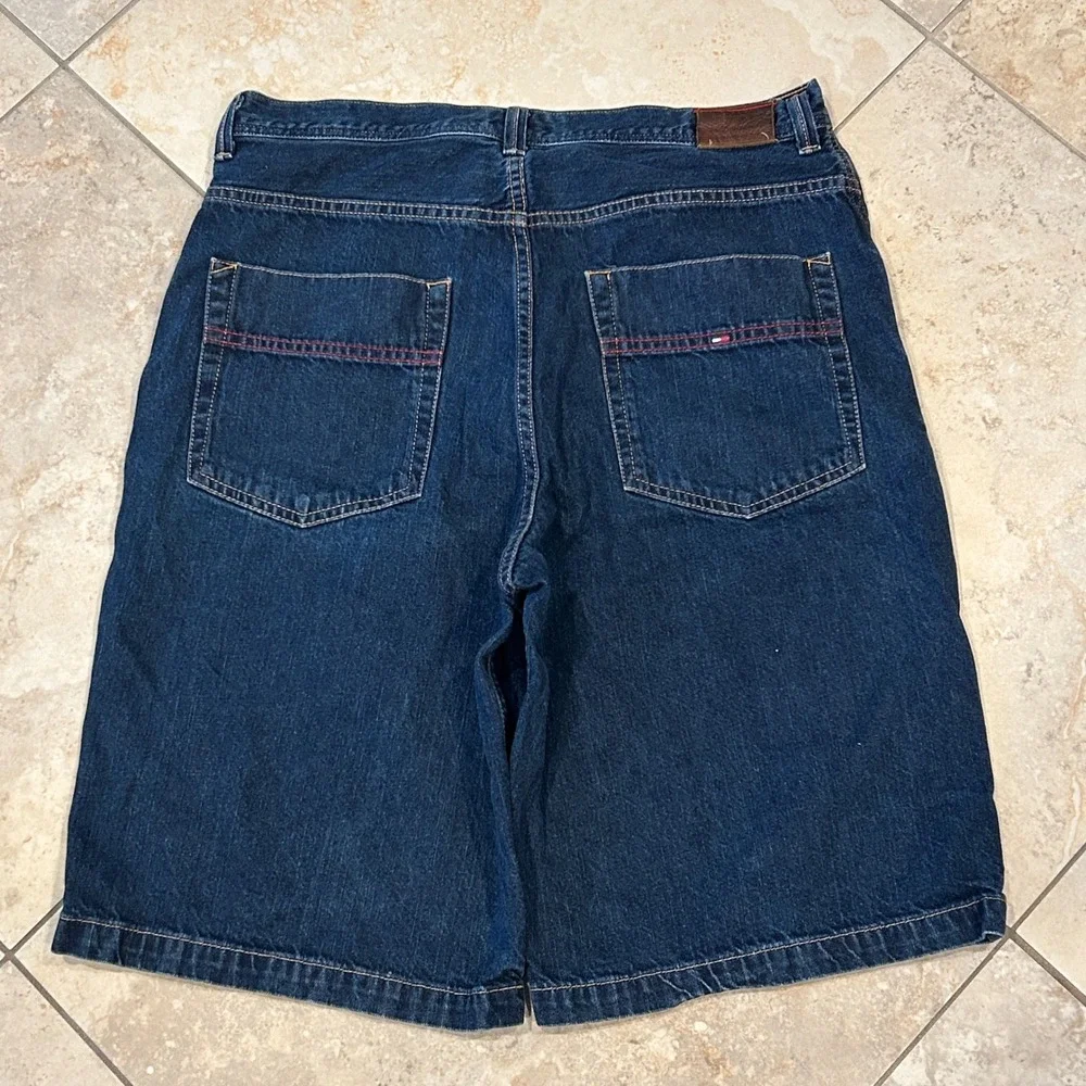 Tommy Hilfiger Premium Vintage Denim Jorts Men 38x14 Blue Relaxed Jean Shorts